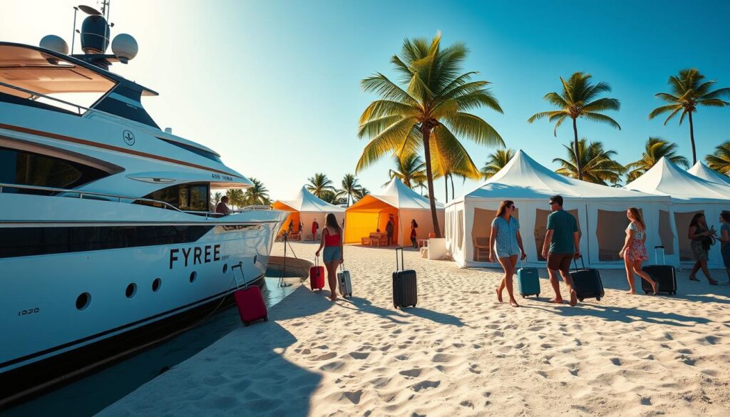 Fyre Festival Anreise und Unterkunft